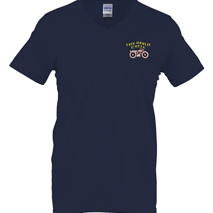 Gildan Softstyle V-Neck T-Shirt - Men's - Embroidered