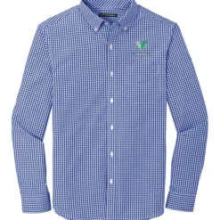 Gingham Broadcloth Easy Care Shirt - Men's