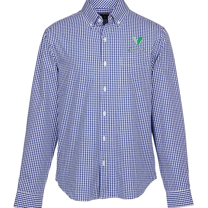 Gingham Broadcloth Easy Care Shirt - Men's