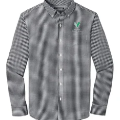 Gingham Broadcloth Easy Care Shirt - Men's