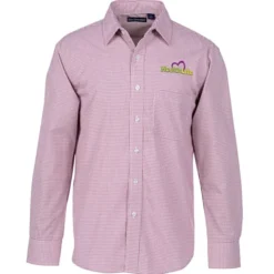 Gingham Check Wrinkle Resistant Untucked Shirt - Men's