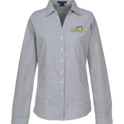 Gingham Check Wrinkle Resistant Shirt - Ladies'