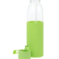 Glass Bottle with Flip Straw Lid - 20 oz.