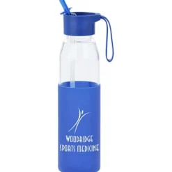 Glass Bottle with Flip Straw Lid - 20 oz.