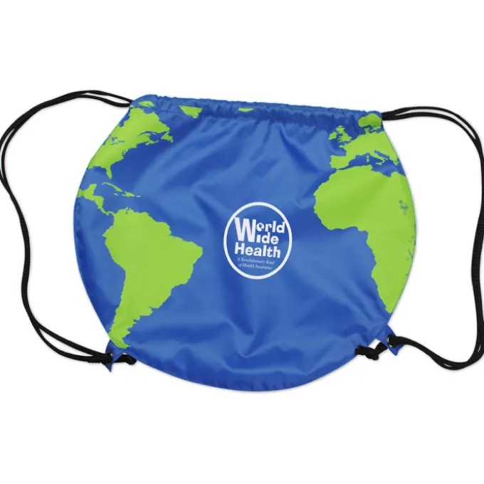Globe Drawstring Backpack - 24 hr