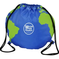 Globe Drawstring Backpack - 24 hr