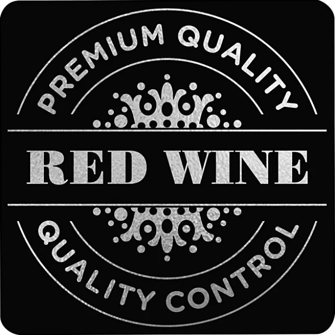 Gloss Black Embossed Seal by the Roll - Square - 2 inches x 2 inches