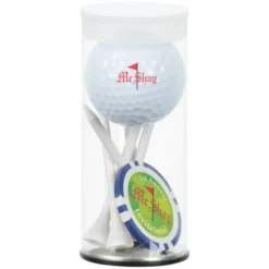 Golf Ball Tee Pack with Poker Chip