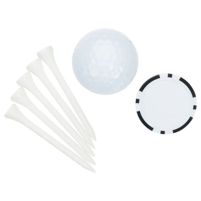 Golf Ball Tee Pack with Poker Chip