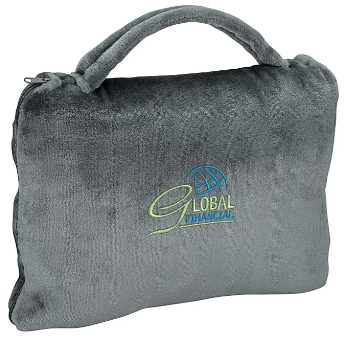 Grab-N-Go Travel Blanket - Embroidered