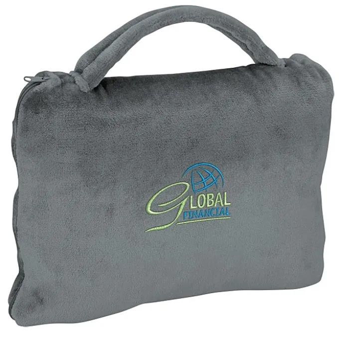 Grab-N-Go Travel Blanket - Embroidered