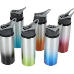 Gradient Color Aluminum Sport Bottle with Straw Lid - 24 oz
