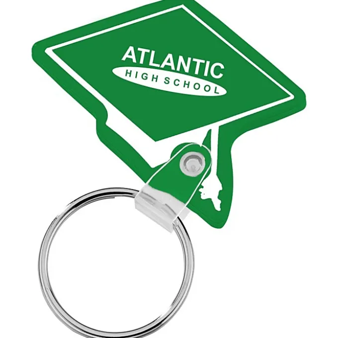 Graduation Cap Soft Keychain - Translucent