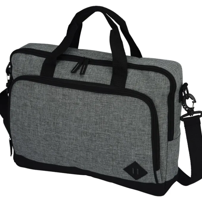 Graphite 15-inch Laptop Briefcase Bag - Embroidered
