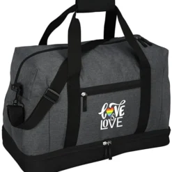 Gray Line Duffel Bag