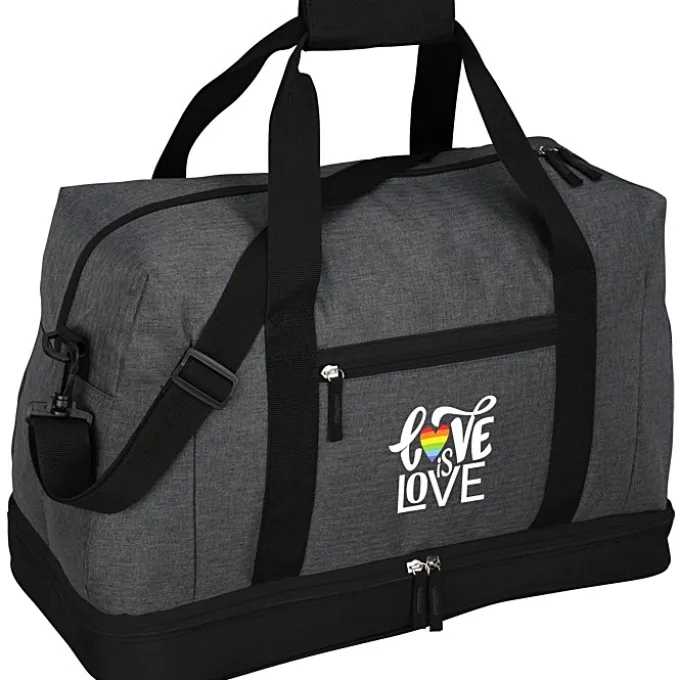 Gray Line Duffel Bag