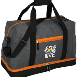 Gray Line Duffel Bag