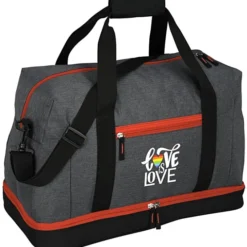 Gray Line Duffel Bag