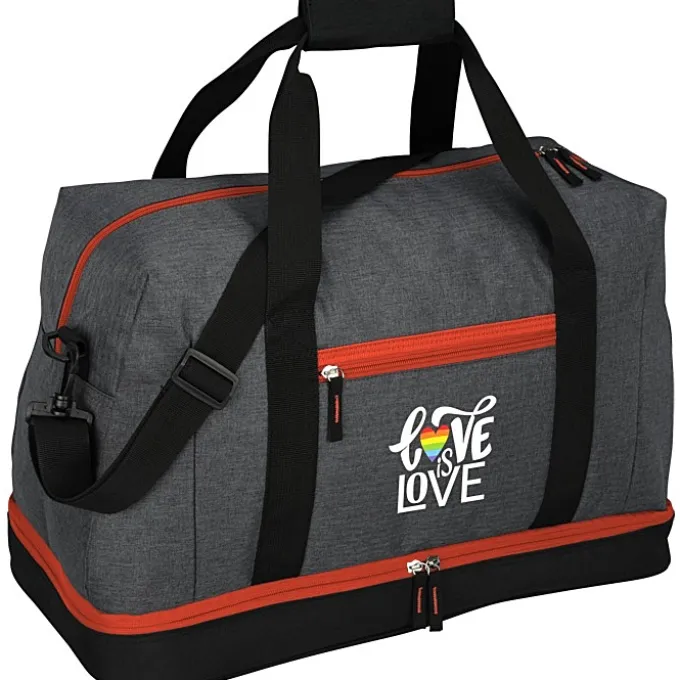 Gray Line Duffel Bag