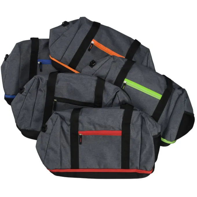 Gray Line Duffel Bag