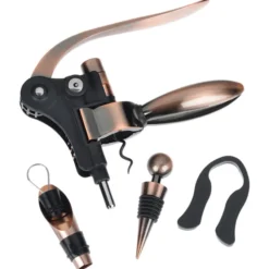 Graze Wood and Metal Wine Set