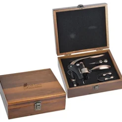 Graze Wood and Metal Wine Set