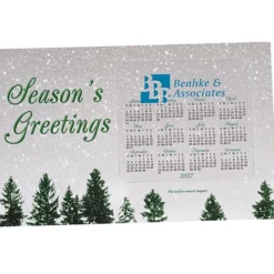 Greeting Card with Magnetic Calendar - Snowfall