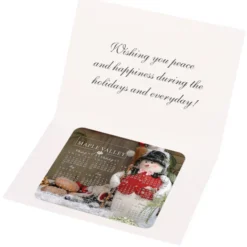 Greeting Card with Magnetic Calendar - Snowman