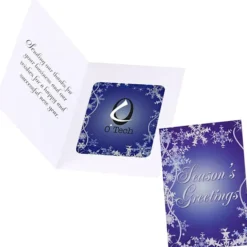Greeting Card with Magnetic Photo Frame - Snowflakes
