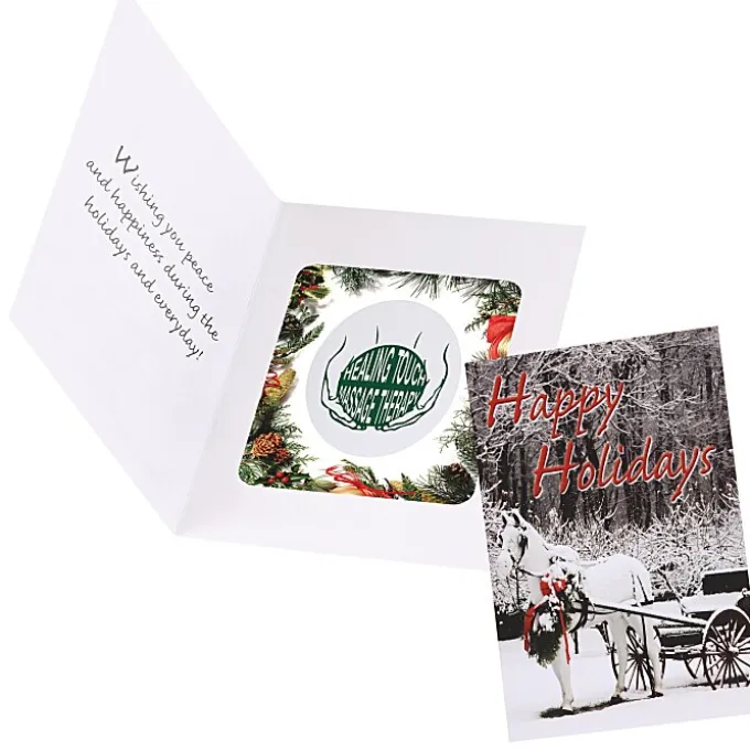 Greeting Card with Magnetic Photo Frame-Horse Drawn Carriage
