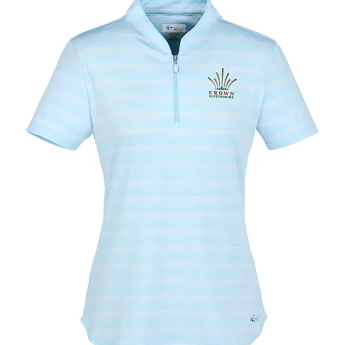 Greg Norman Stripe Polo - Ladies' - 24 hr