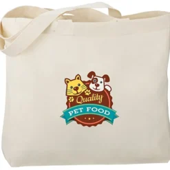 Gusseted Organic Cotton Sheeting Tote - Full Color