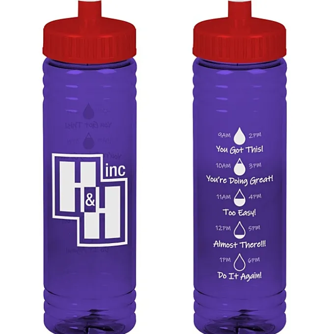 Halcyon Water Bottle with Droplet Graphics - 24 oz