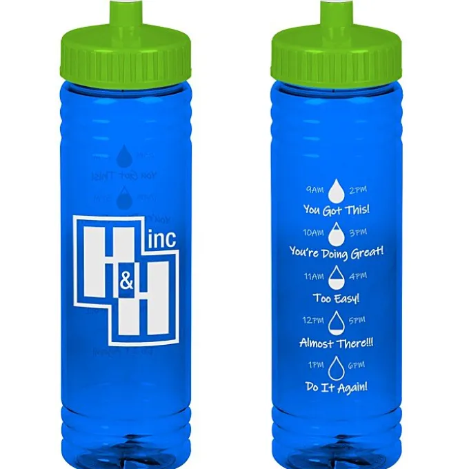 Halcyon Water Bottle with Droplet Graphics - 24 oz