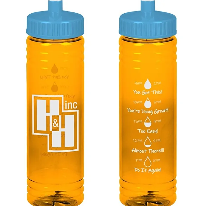Halcyon Water Bottle with Droplet Graphics - 24 oz