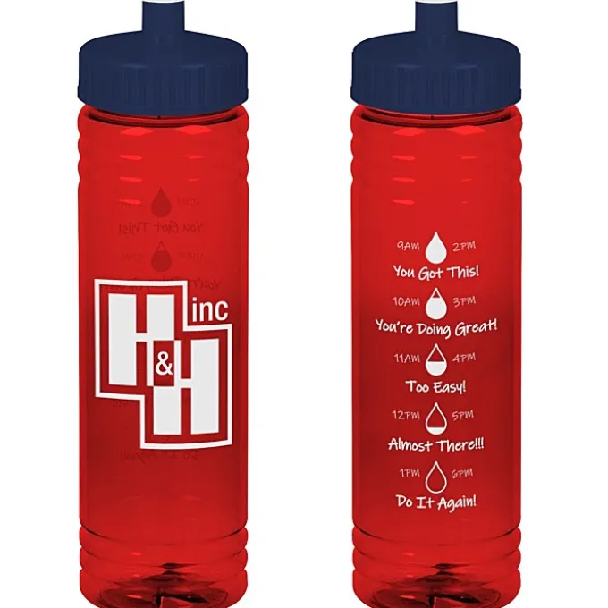 Halcyon Water Bottle with Droplet Graphics - 24 oz