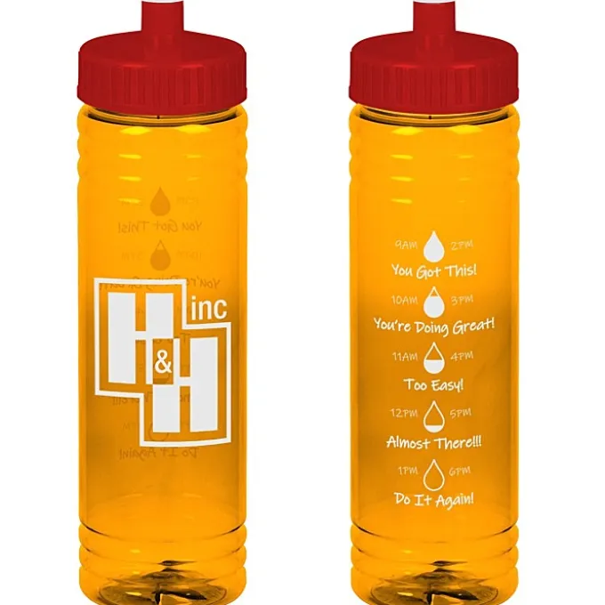 Halcyon Water Bottle with Droplet Graphics - 24 oz