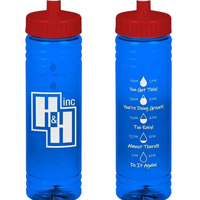 Halcyon Water Bottle with Droplet Graphics - 24 oz
