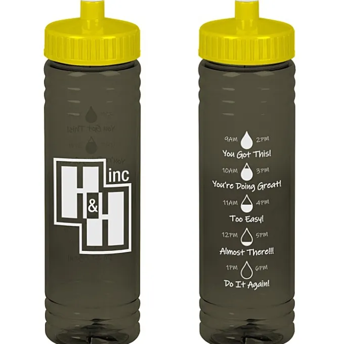 Halcyon Water Bottle with Droplet Graphics - 24 oz