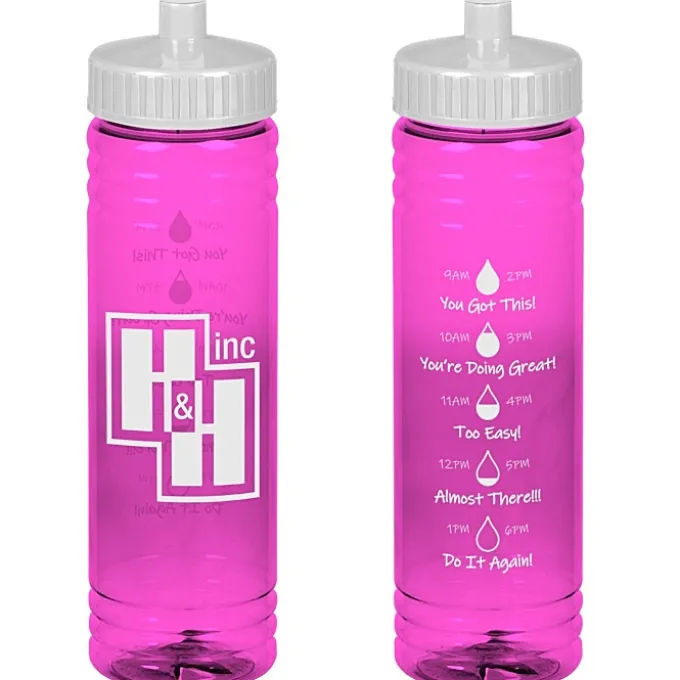 Halcyon Water Bottle with Droplet Graphics - 24 oz
