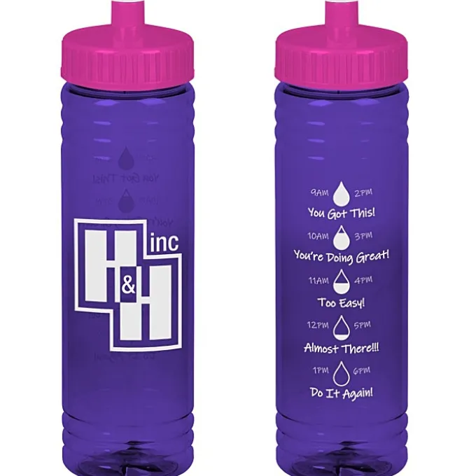 Halcyon Water Bottle with Droplet Graphics - 24 oz