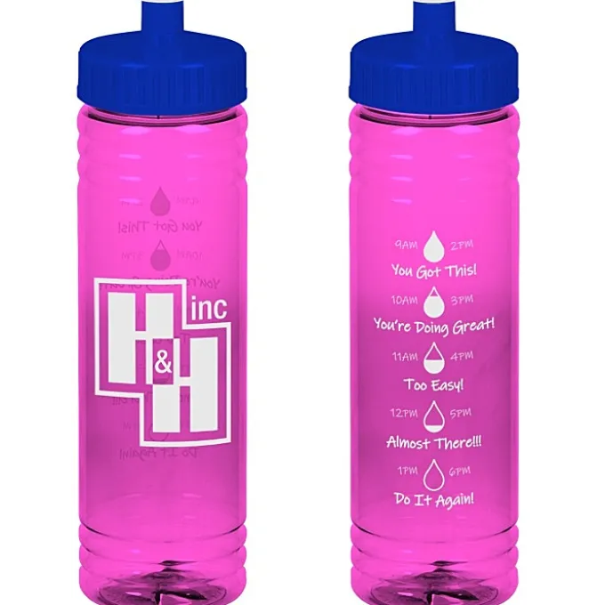 Halcyon Water Bottle with Droplet Graphics - 24 oz