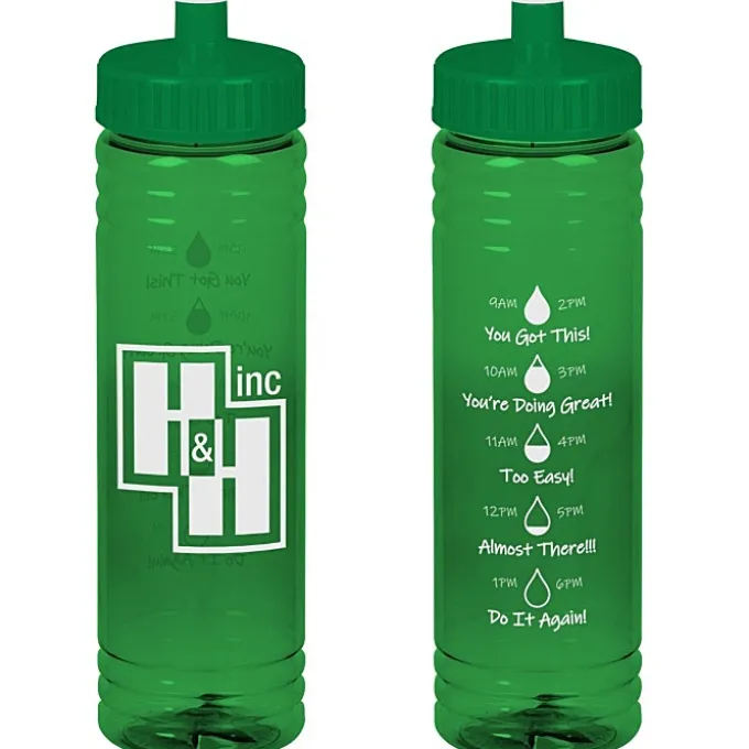 Halcyon Water Bottle with Droplet Graphics - 24 oz