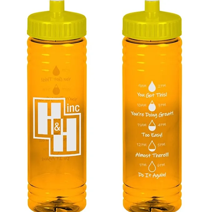 Halcyon Water Bottle with Droplet Graphics - 24 oz