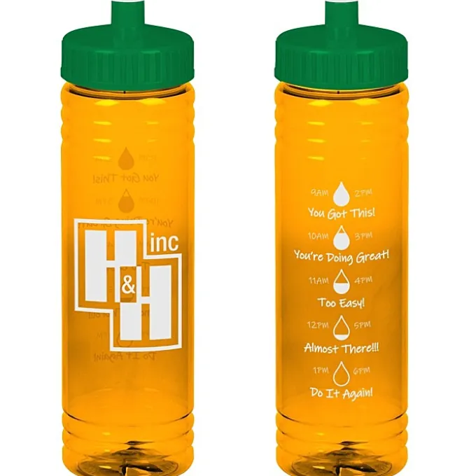 Halcyon Water Bottle with Droplet Graphics - 24 oz