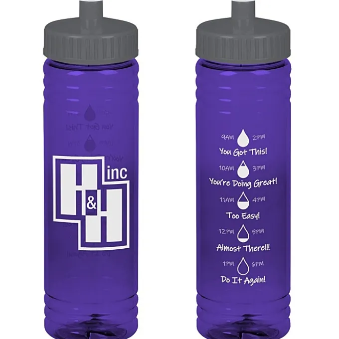 Halcyon Water Bottle with Droplet Graphics - 24 oz