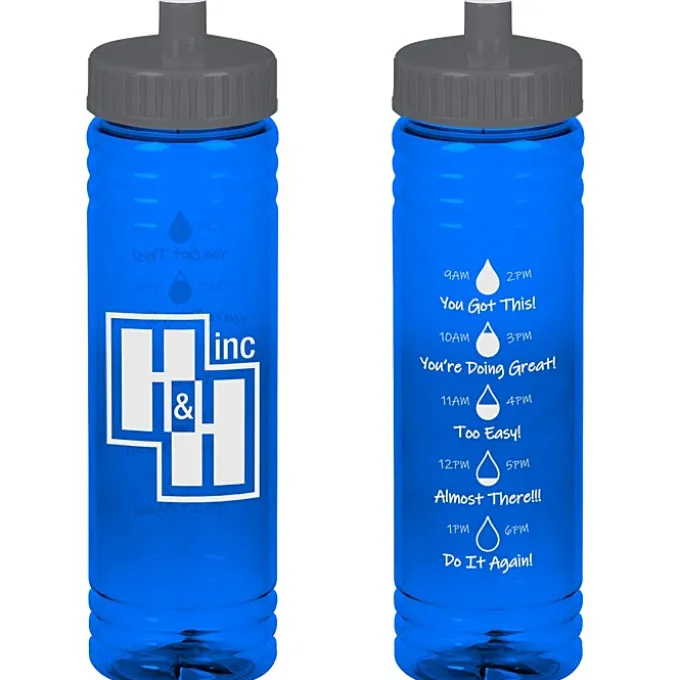 Halcyon Water Bottle with Droplet Graphics - 24 oz