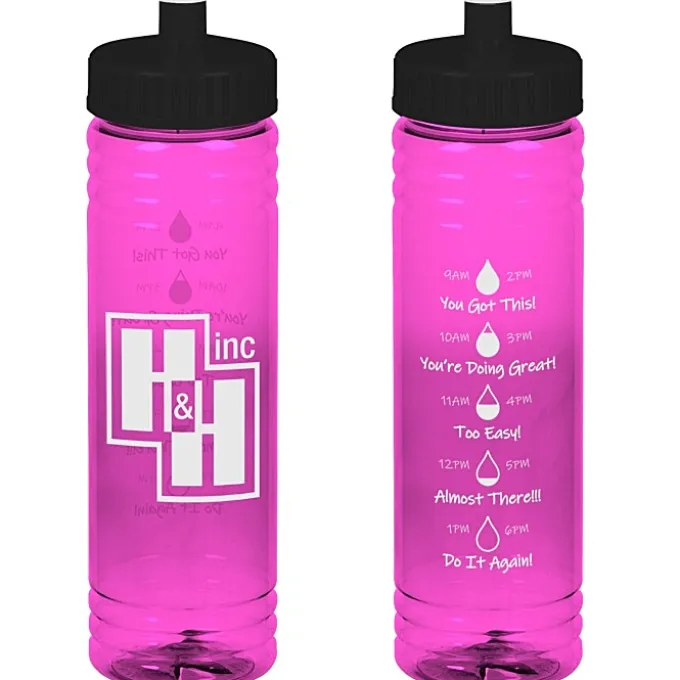 Halcyon Water Bottle with Droplet Graphics - 24 oz