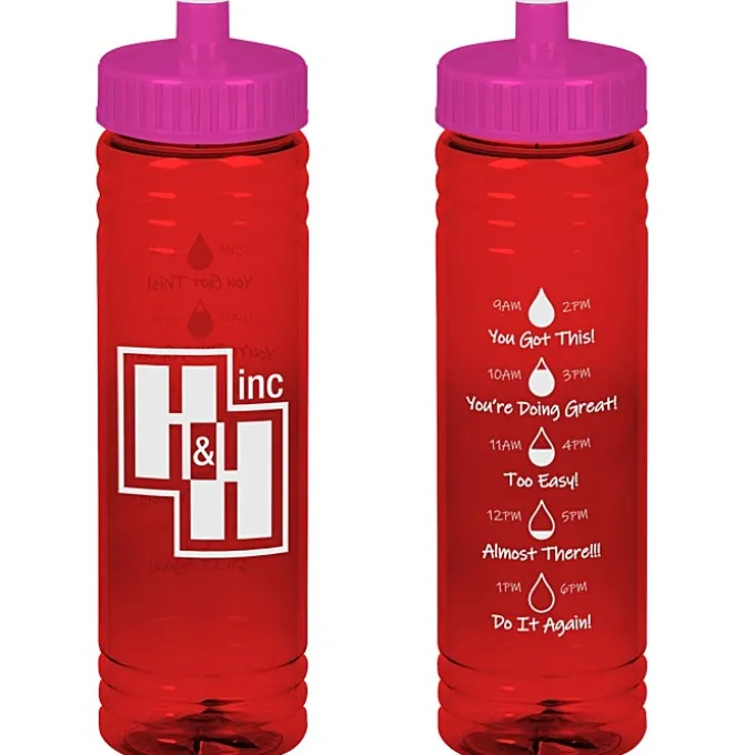 Halcyon Water Bottle with Droplet Graphics - 24 oz