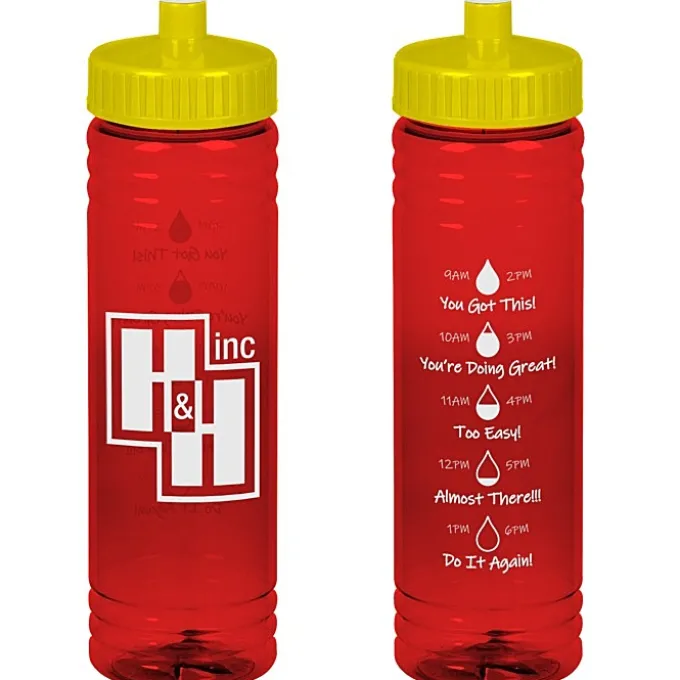 Halcyon Water Bottle with Droplet Graphics - 24 oz